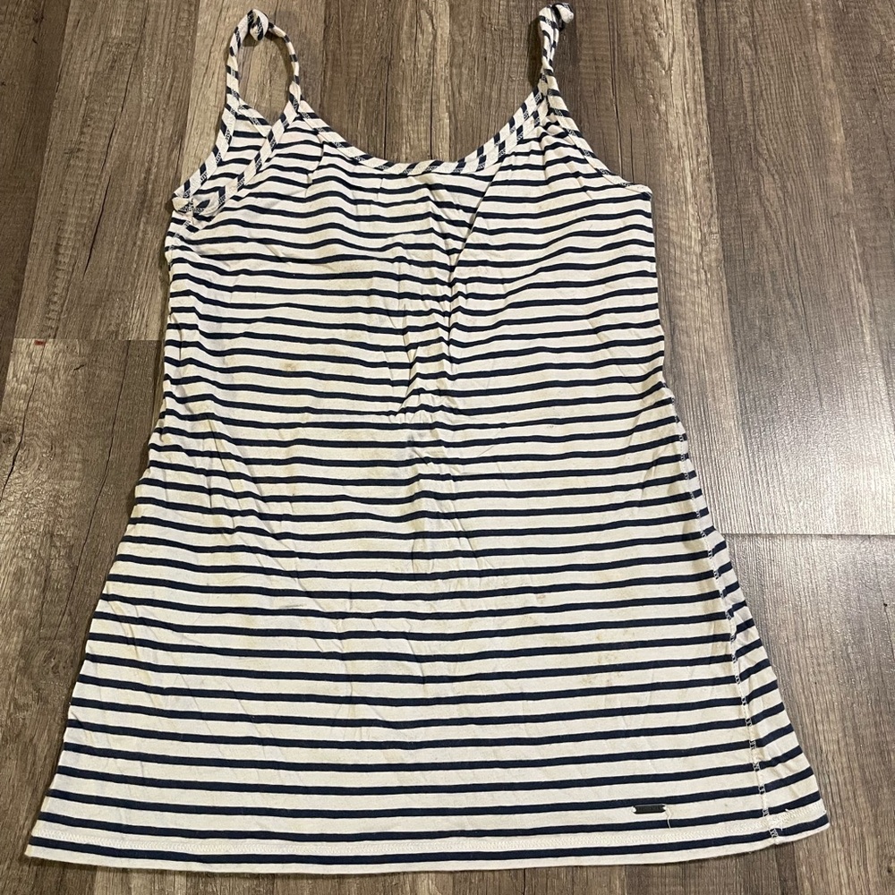 Hollister Navy and White Striped Top